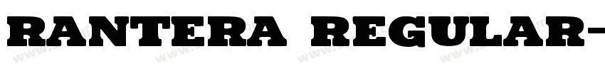 Rantera Regular字体转换